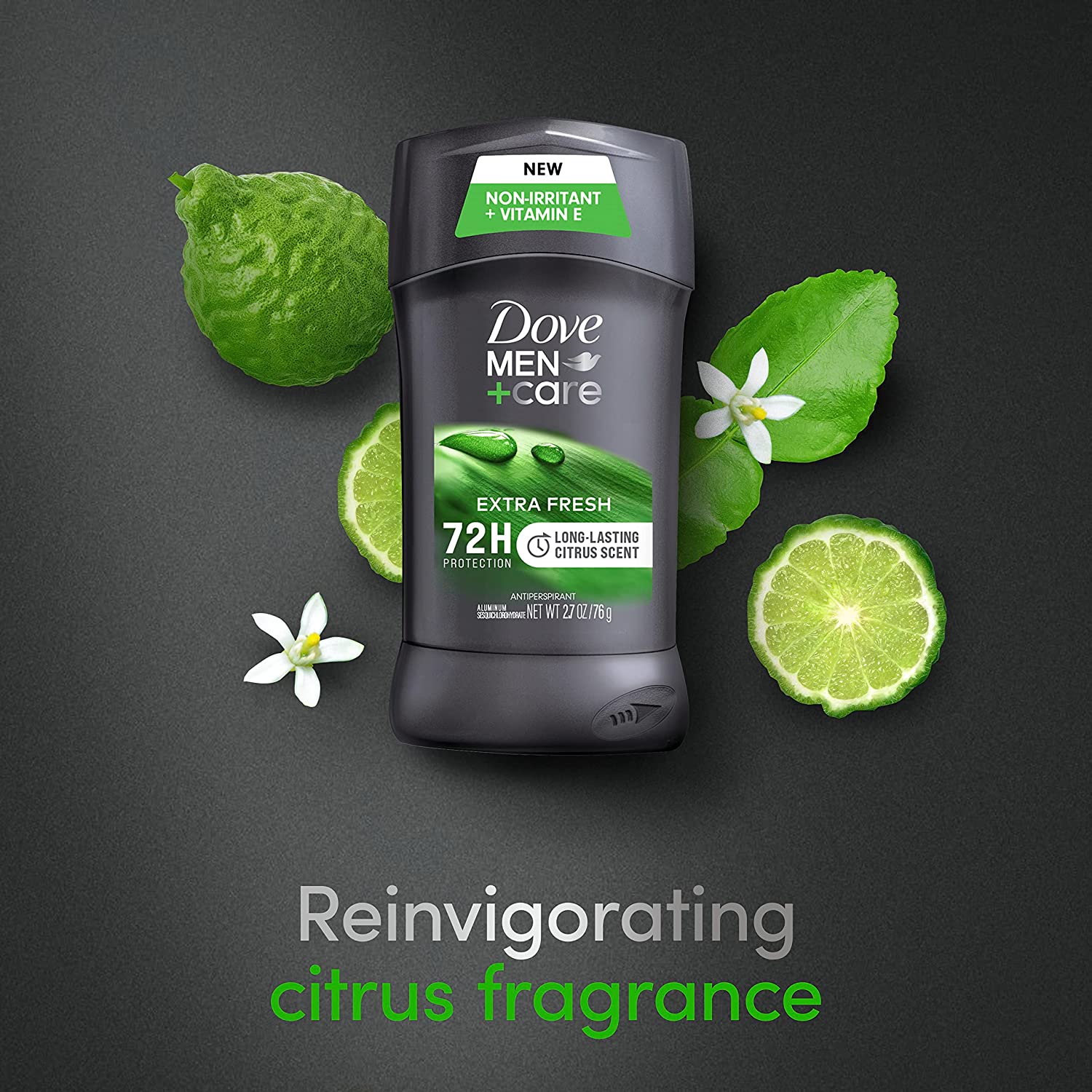 Dove Men+Care Extra Fresh Men's Antiperspirant Deodorant Stick Extra Fresh Twin pack With 72-hour sweat & odor protection with 1/4 Moisturizing Cream & Long-lasting Citrus Scent 2.7 oz - Image 4